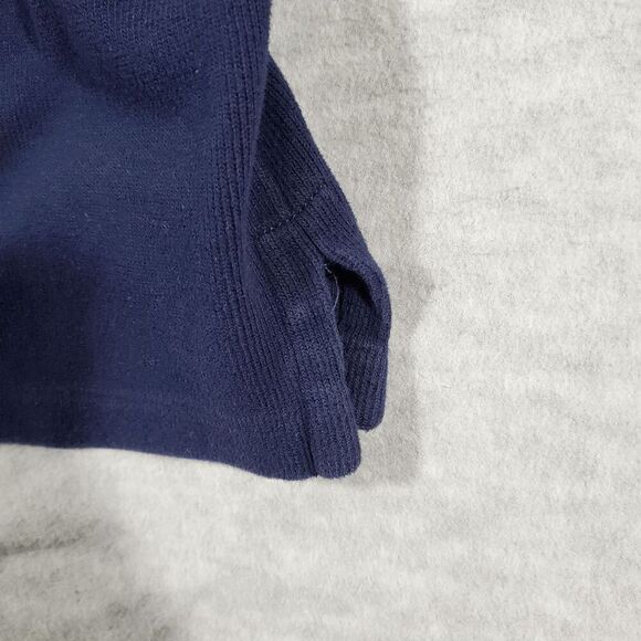 Polo Ralph Lauren Sweater Mens XL Blue Knitted Pony Logo Mock Neck Quarter Zip - Picture 5 of 9